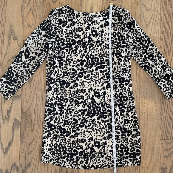 J Crew Women’s Jules Snowcat Print 3/4 Sleeve Dress Size 2 - Picture 7 of 12